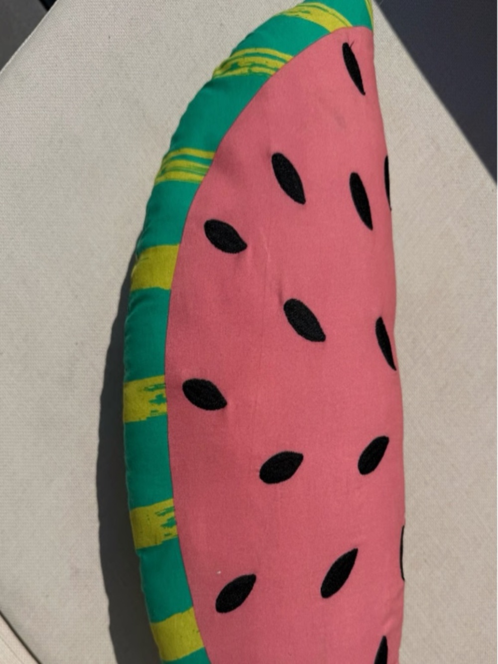 Land of Nod Watermelon Pillow Kids Bedroom Outdoor Summer
